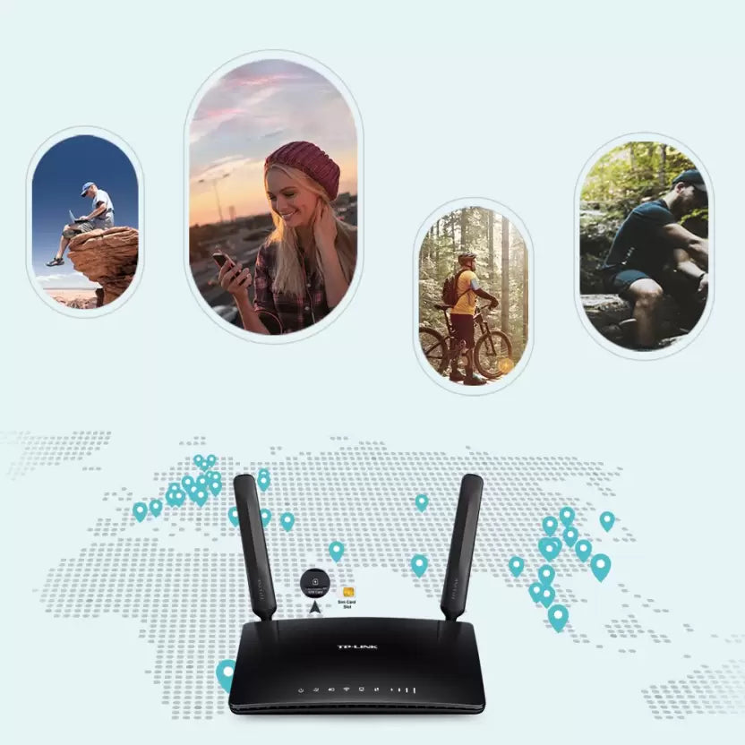 (Open Box) TP-Link TL-MR6400 300 Mbps 4G Router (Black, Single Band)
