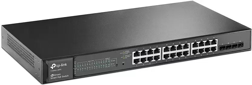 (Open Box) TP-link JetStream 24-Port T1600G-28PS(TL-SG2424P) (Black)