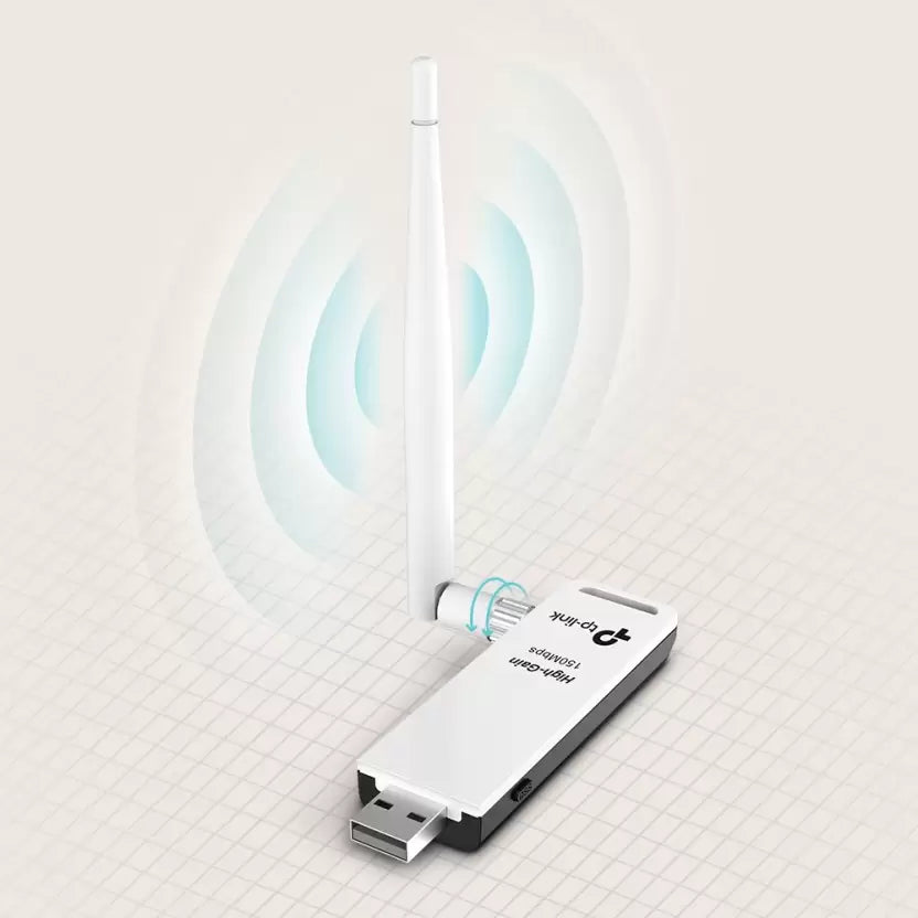 (Open Box) TP-Link TL-WN722N 150 Mbps High Gain Wireless USB Adapter (White)