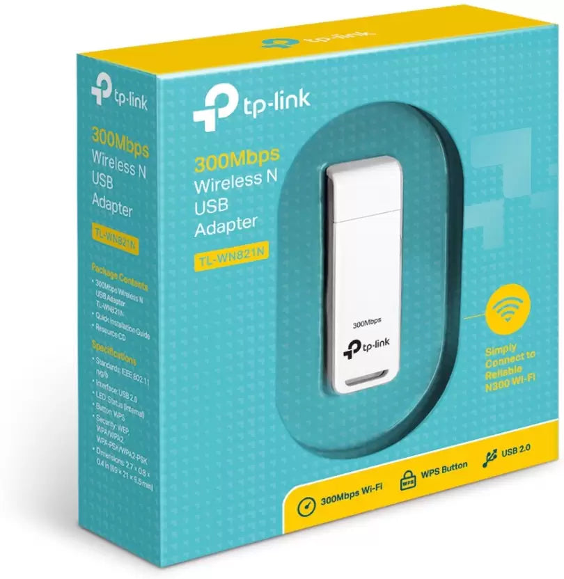(Open Box) TP-LINK TL-WN821N 300Mbps Wireless N USB Adapter