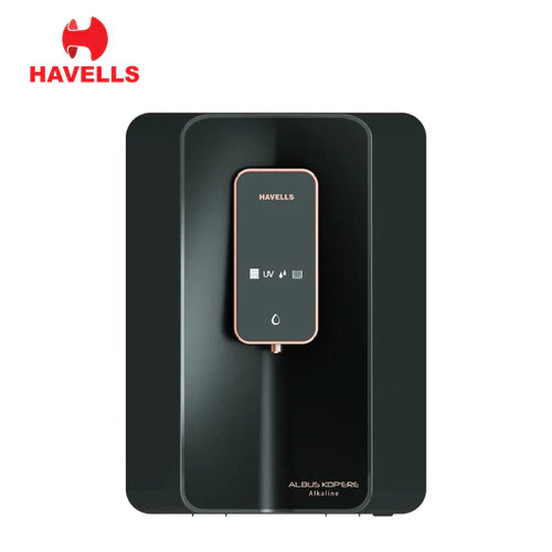 Havells Albus Kopere Alkaline Water Purifier-GHWRAAS015, Silver Black