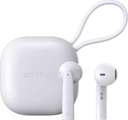 (Open Box) omthing by 1MORE AirFree Pods with Qualcomm 3.0 Wireless Charging Case Bluetooth Headset (Snow White, True Wireless)