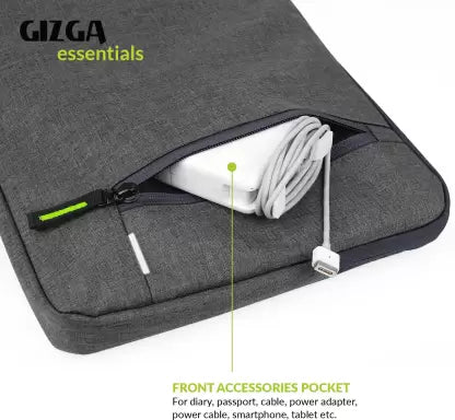 Gizga Essentials 15.6 Inch Laptop Sleeve, Protective, Nylon Fabric Laptop Bag  (Grey)