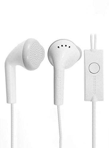 (OPEN BOX) ELECTMART 3.5 mm Jack Original EHS61ASFWE Wired in Ear Headphones with Built-in Microphone Compatible with Samsung Galaxy A50 and Samsung Galaxy F41 (White)