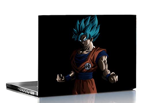 (Open Box) ANCIARY Full Laptop Skin Bubble-Free HD Quality Sticker for Laptops Upto 15.6" Compatible with Apple/Dell/HP/Lenovo/Acer/Asus/Sony (Dustproof|Waterproof|Scratchproof|Reusable) - Goku