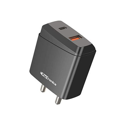 (Open Box) Adapto 22 Quick Charger USB Wall Adapter with Single 3.0A Quick Charging USB Port + 18W PD Output for All iOS & Android Devices