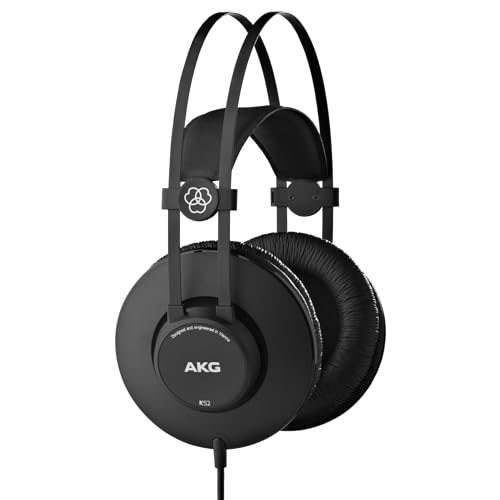 (Open Box) AKG K52 Closed Back Headphones,Wired,Black