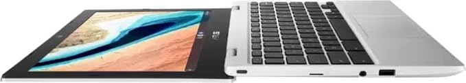 (Brand Refurbished) Asus Chromebook Celeron Dual Intel Core - (4 Gb/64 Gb Emmc Storage/Chrome Os) Cx1101Cma-Gj0007 Chromebook (11.6 Inches, Transparent Silver, 1.24 Kg)