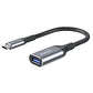 AGARO Micro USB to USB A Female OTG Adapter- (Metallic Grey)
