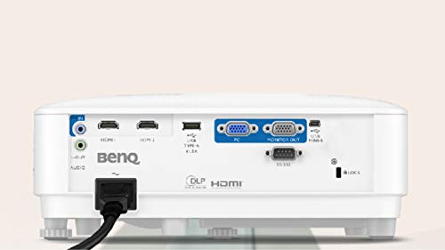(Open box) BenQ Mx560P Xga Business & Education Projector, Dlp, 4000 Lumens High Brightness, 22000:1 High Contrast Ratio, Dual Hdmi, USB-A, Upto 15000 Hrs Extra-Long Lamp Life, 10W Speaker, 3D Capable, White