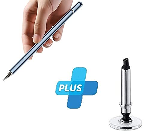 Dyazo Aluminium Fine Point Stylus Pen with Spare Disk for Touch Screens Devices, Compatible with iPad/iPhone/X/XR, Amazon Kindle and All Android/iOS Smart Phones and Tablets (White)