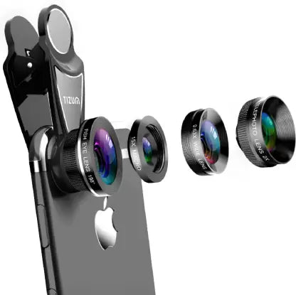 (Open Box) Tizum	4 in 1 Lens 198 Fish eye+0.63X Super Wide Angle+15X