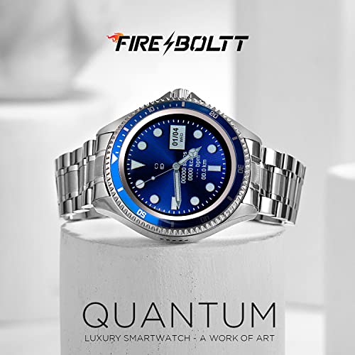 (Open Box) Fire-Boltt Quantum BSW088 Luxury & Sporty Stainless Steel Smartwatch, 1.28" Bluetooth Calling, 2 Looks in 1 Watch, High Resolution of 240 * 240 Px & TWS Connection