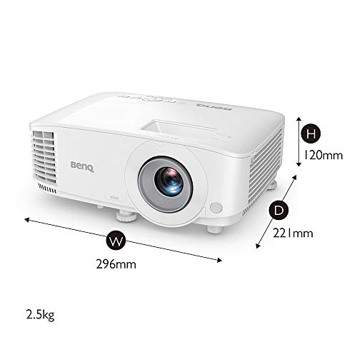 (Open box) BenQ Mx560P Xga Business & Education Projector, Dlp, 4000 Lumens High Brightness, 22000:1 High Contrast Ratio, Dual Hdmi, USB-A, Upto 15000 Hrs Extra-Long Lamp Life, 10W Speaker, 3D Capable, White