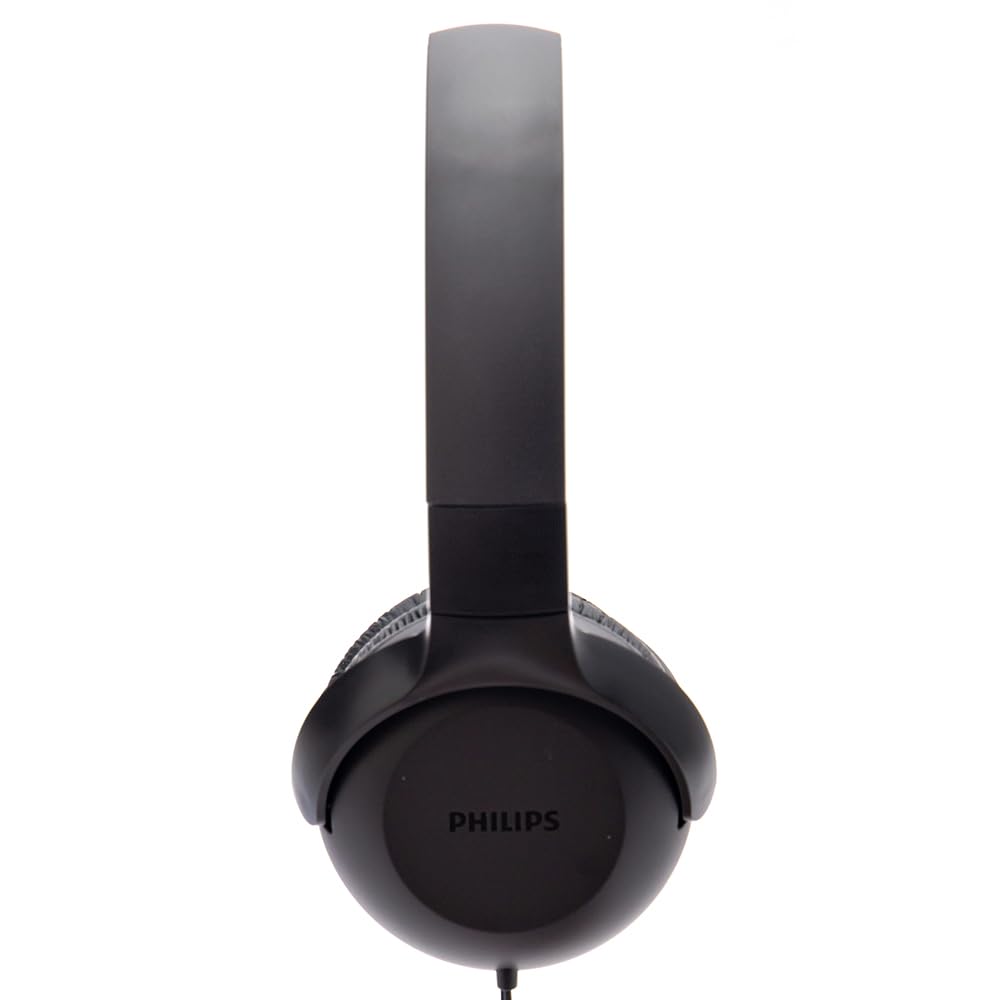 (OPEN BOX)0PHILIPS Audio Upbeat Tauh201 Wired On Ear Headphones with Mic (Black)