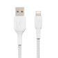 (Open Box) Double Braided Nylon USB-C to USB-C 2.0 Fast Charging Cable for Charging Adapter, Smartphone (Gold, 3A - 6-Feet) (1)