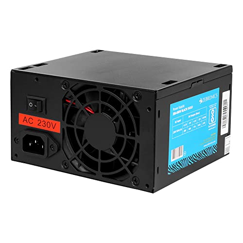 (Open Box)Zebronics 450W Black Gold Power Supply with 3X SATA connectors, 2X Molex, 80mm Built-in Fan, Extra Long Cables, 1.2 Meter Power Cable and Suitable for Regular use Computers