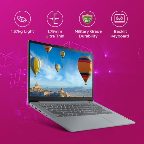 (BRAND REFURBISHED)Lenovo IdeaPad Slim 3 12th Gen Intel Core i5-1235U 15.6" (39.62cm) FHD Thin & Light Laptop (8GB/512GB SSD/Windows 11/Office 2021/Backlit/1Yr ADP Free/3months Game Pass/Arctic Grey/1.63Kg), 82RK0062IN