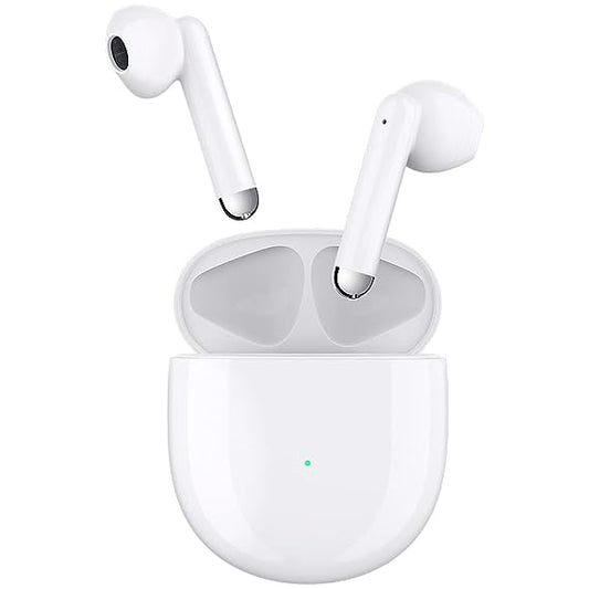 (Open Box) TCL S200 (TWS) Bluetooth Truly Wireless in Ear Earbuds with mic, Bluetooth 5.0, Clear Sound, Echo Noise Cancellation, 23Hrs Playtime, Waterproof, 12mm Drivers, Type C Charging Case - White