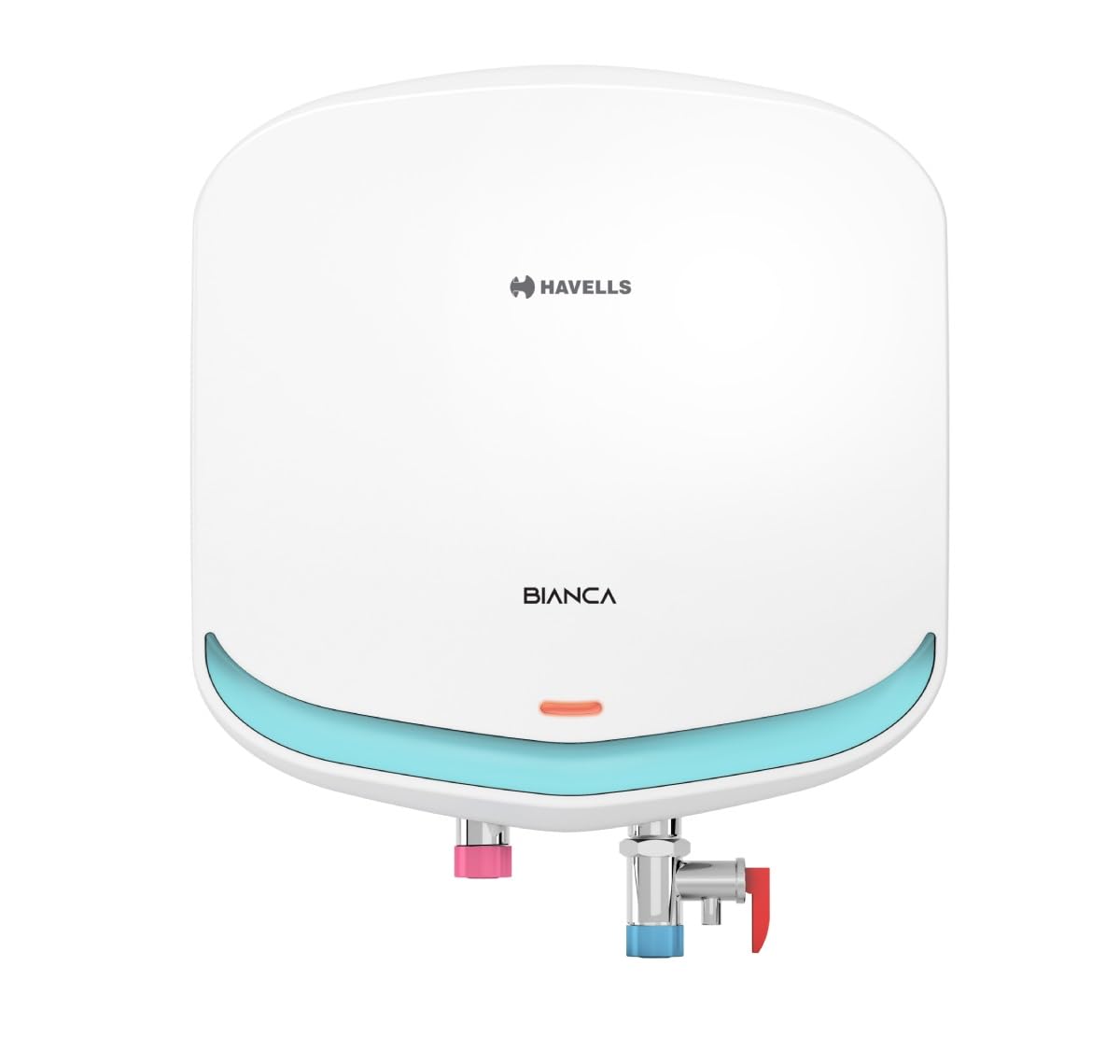 Havells Bianca 15 Litre Storage Wall Mount Water Heater | Temp. Knob, Glass Coated Tank, 5 Star Rated | Warranty: 7 Year On Tank, (Free Flexi Pipes, Installation & Shock Safe Plug) | (White)