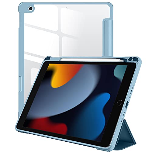 (OPEN BOX)AmazonBasics Smart Trifold Hard Matte Back Flip Stand Case Cover for Apple iPad 10.2 Cover iPad 9th Generation Cover 2021 8th Gen 2020 7th Gen 2019 Generation Case [Auto Sleep/Wake Case] - Black