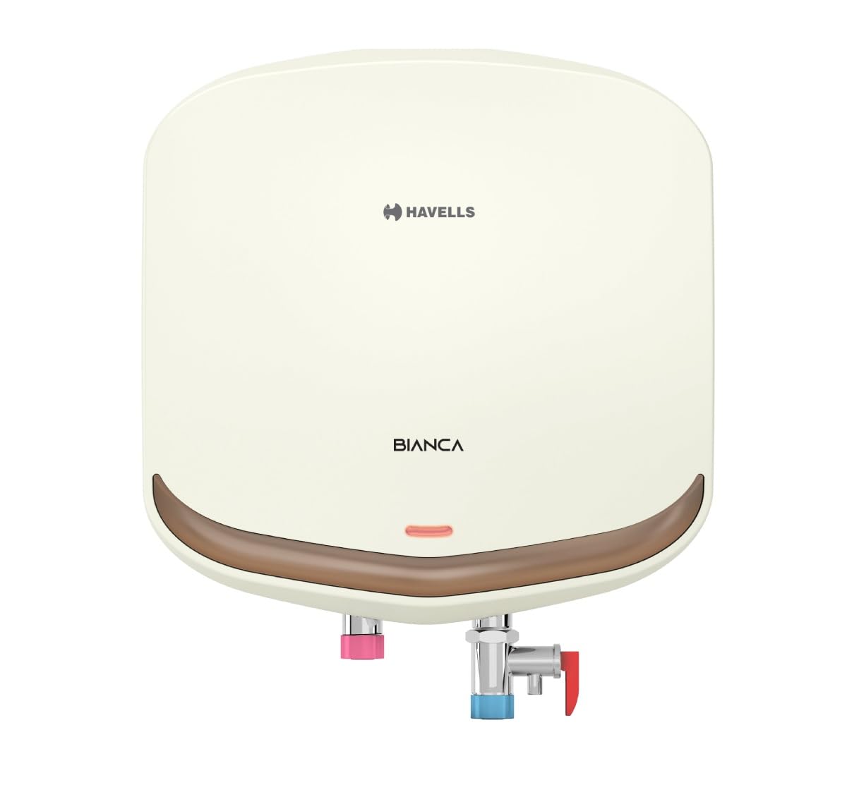 Havells Bianca 15 Litre Storage Wall Mount Water Heater | Temp. Knob, Glass Coated Tank, 5 Star Rated | Warranty: 7 Year On Tank, (Free Flexi Pipes, Installation & Shock Safe Plug) | (White)