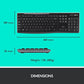 (Open Box)Logitech MK275 USB Wireless Keyboard and Mouse Set for Windows, 2.4 GHz Wireless, Compact Wireless Mouse, 8 Multimedia & Shortcut Keys, 2-Year Battery Life, PC/Laptop - Black