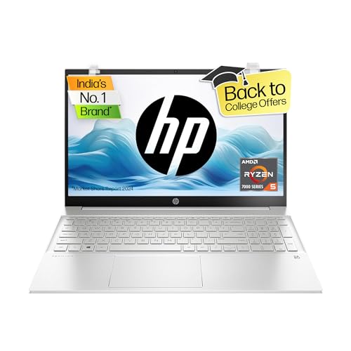 (BRAND REFURBISHED)HP Pavilion 15, AMD Ryzen 5 5500U, 15.6-inch (39.6 cm), FHD, 16GB DDR4, 1TB SSD, AMD Radeon graphics, FPR, 720p HD camera, Backlit KB, Audio by B&O (Win 11, MSO 2021, Silver, 1.75 kg), eh1047AU