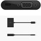 (Open Box) Belkin USB-C to VGA Adapter + Charge (Supports HD 1080p Video Resolution, 60W Pass-Through Power for Connected Devices) MacBook Pro VGA Adapter, Black