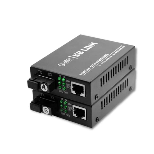 (Open Box)Match LB-Link Gigabit Media Converter 10/100/1000Mbps | Multi-Mode | 10/100/1000 Base-TX to 1000 Base FX | 1 Pair