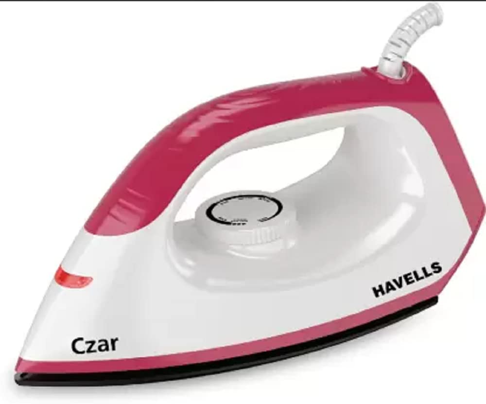 Havells Czar Dry Iron 1000 Watt 1000 W Dry Iron (Ruby And White)