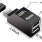 (Open Box)Dyazo 3-Port USB Data Hub High Speed Splitter Plug/Box/Adapter Expansion, Small, Compact, Universal Data Transfer, Wide Compatibility: Windows, Mac OS (Black)