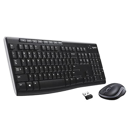 (Open Box)Logitech MK275 USB Wireless Keyboard and Mouse Set for Windows, 2.4 GHz Wireless, Compact Wireless Mouse, 8 Multimedia & Shortcut Keys, 2-Year Battery Life, PC/Laptop - Black