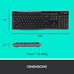 (Open Box)Logitech MK275 USB Wireless Keyboard and Mouse Set for Windows, 2.4 GHz Wireless, Compact Wireless Mouse, 8 Multimedia & Shortcut Keys, 2-Year Battery Life, PC/Laptop - Black