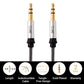 (Open Box) boAt AUX 500 3.5mm Male to Male Gold Plated Connectors, Metallic Aux Audio Cable for Smartphone, 1.5 Meter(Silver Metallic)