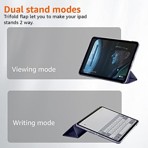 (OPEN BOX)AmazonBasics Smart Trifold Hard Matte Back Flip Stand Case Cover for Apple iPad 10.2 Cover iPad 9th Generation Cover 2021 8th Gen 2020 7th Gen 2019 Generation Case [Auto Sleep/Wake Case] - Black