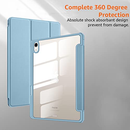 (OPEN BOX)AmazonBasics Smart Trifold Hard Matte Back Flip Stand Case Cover for Apple iPad 10.2 Cover iPad 9th Generation Cover 2021 8th Gen 2020 7th Gen 2019 Generation Case [Auto Sleep/Wake Case] - Black