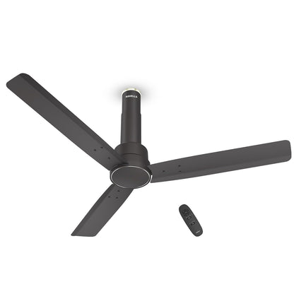 Havells 1200mm Elio BLDC Ceiling Fan | Remote Controlled, High Air Delivery Fan | 5 Star Rated, Upto 60% Energy Saving, 2+1* Year Warranty | (Pack of 1, Smoke Brown)