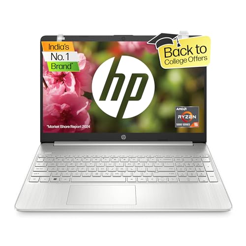 (BRAND REFURBISHED)HP Laptop 15s, AMD Ryzen 5 5500U, 15.6-inch (39.6 cm), FHD, 16GB DDR4, 512GB SSD, AMD Radeon Graphics, 720p HD Camera, Backlit KB, Thin & Light (Win 11, MSO 2021, Silver, 1.69 kg), eq2182AU