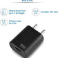 Zinq Technologies 2A Single Port Mobile Charger with 1Mtr USB Cable Included for Android Mobile, Laptop (Black)