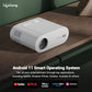 (Open Box) Lifelong Lightbeam Smart Projector for Home 4K Support, Native 720p HD Resolution, 2500 Lumen, Rotabable Design, Speaker, Android 11 with Built-in Apps (Netflix, Prime, Youtube) WiFi, 100''Max Display
