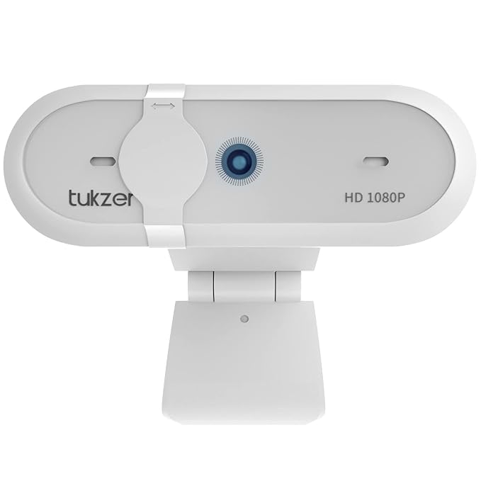 (Open Box) Tukzer 2.1 MP Full HD 1080P Web Camera, CMOS Webcam with Microphone| Privacy Cover| Auto-Focus| 360å¡ Rotatable, Tripod Ready Mount | Plug-n-Play USB for Windows, Mac