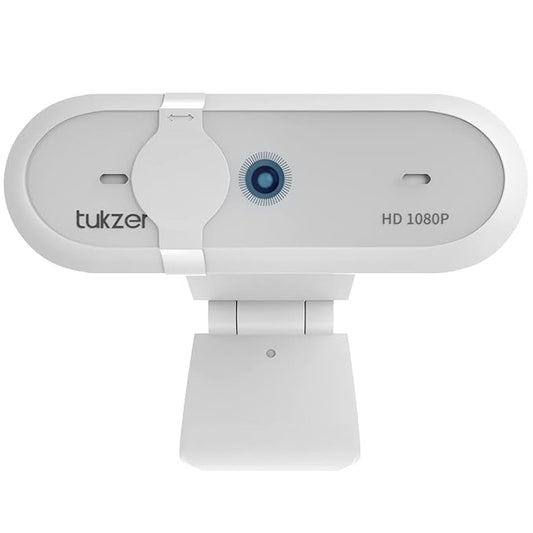 (Open Box) Tukzer 2.1 MP Full HD 1080P Web Camera, CMOS Webcam with Microphone| Privacy Cover| Auto-Focus| 360å¡ Rotatable, Tripod Ready Mount | Plug-n-Play USB for Windows, Mac