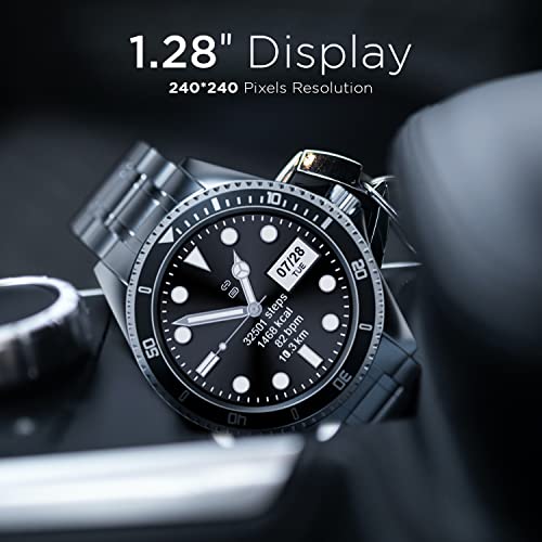 (Open Box) Fire-Boltt Quantum BSW088 Luxury & Sporty Stainless Steel Smartwatch, 1.28" Bluetooth Calling, 2 Looks in 1 Watch, High Resolution of 240 * 240 Px & TWS Connection