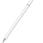Dyazo Aluminium Fine Point Stylus Pen with Spare Disk for Touch Screens Devices, Compatible with iPad/iPhone/X/XR, Amazon Kindle and All Android/iOS Smart Phones and Tablets (White)