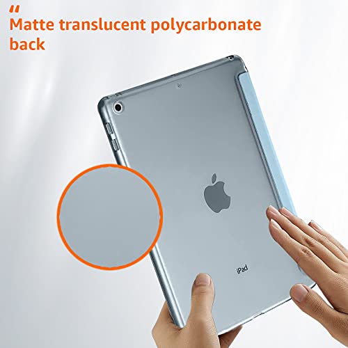 (OPEN BOX)AmazonBasics Smart Trifold Hard Matte Back Flip Stand Case Cover for Apple iPad 10.2 Cover iPad 9th Generation Cover 2021 8th Gen 2020 7th Gen 2019 Generation Case [Auto Sleep/Wake Case] - Black