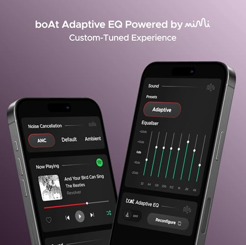 (Open Box) boAt Nirvana Ion ANC 120HRS Battery, Crystal Bionic Sound w/Dual EQ Modes, 4Mics ENx, App Support, Low Latency, IPX4, v.5.2 Bluetooth TWS in Ear Earbuds Wireless Earphones with mic