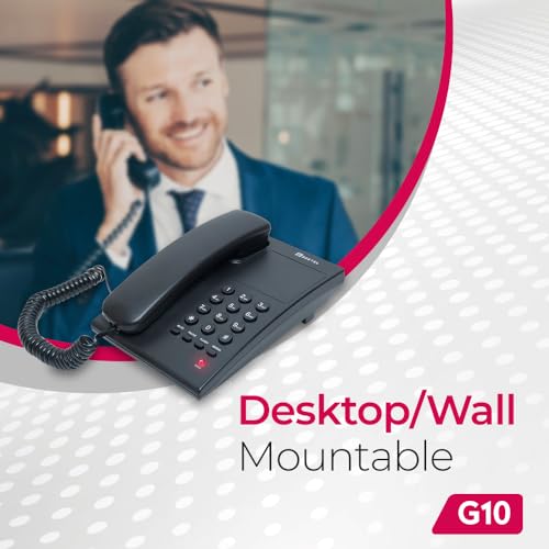 (Open Box) Beetel B11 Corded Landline Phone, Ringer Volume Control, LED for Ring Indication, Wall/Desk Mountable, Classic Design, Clear Call Quality, Mute/Pause/Flash/Redial Function (Made in India)(Black)(B11)