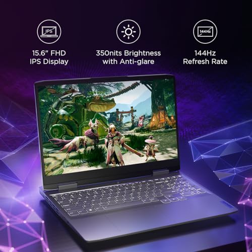 (BRAND REFURBISHED)Lenovo LOQ AI Powered AMD Ryzen 7 7840HS 15.6" (39.6cm) FHD IPS 144Hz 350Nits Gaming Laptop (16GB/512GB SSD/Win 11/NVIDIA RTX 3050 6GB/Office 2021/3 Month Game Pass/Storm Grey/2.4Kg), 82XT004HIN