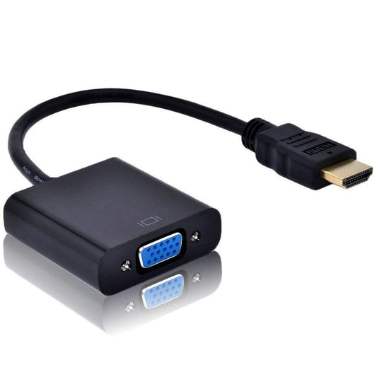 (Open Box)PremiumAV HDMI Male to VGA Female Video Converter Adapter Cable (Black)